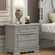 Grey 3-Drawer Nightstand - Modern Bedside Table - $259.99