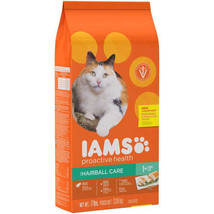 IAMS Proactive Health Hairball Care Adult Dry Cat Food Chicken &amp; Salmon 1ea/7 lb - £36.58 GBP