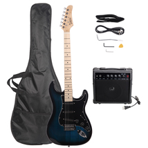 Glarry GST Stylish Electric Guitar Kit with Black Pickguard Dark Blue - £156.20 GBP