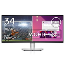 Dell S3423DWC Curved USB-C Monitor - 34-Inch WQHD (3440x1440) 100Hz 4Ms 21:9 Dis - £759.94 GBP