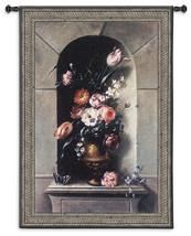 39x53 Flowers Of Antiquity Ii Still Life Floral Botanical Tapestry Wall Hanging - $158.40