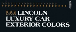 ORIGINAL Vintage 1991 Lincoln Mercury Luxury Car Exterior Colors Brochure - $19.79