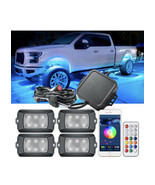 Brightest RGB LED Rock Lights Underbody Wheel Lights App And Remote Cont... - $39.59