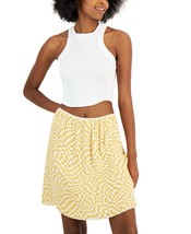 Love, Fire Slip Skirt Yellow Check NEW NWT REG $32 Extra Small XS - $12.86