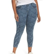 YSJ Womens Plus 24W Serpentine Blue Snake Print Queen Ankle Skinny Jeans... - £16.18 GBP