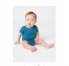 2-PACK American Apparel Infant Baby Rib Short Sleeve One-Piece Unisex 12... - £6.56 GBP