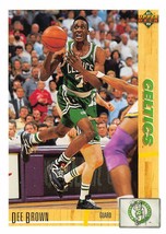 1991-92 Upper Deck #143 Dee Brown RC Rookie Card Boston Celtics  - £0.70 GBP