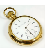 Nautical Vintage American Elgin Look Collectible Antique 2&quot; Brass Pocket... - £19.81 GBP