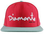 Diamond Supply Co.Rosso Blu Bianco Strass Por Vida Cappellino Baseball Nwt - $19.98