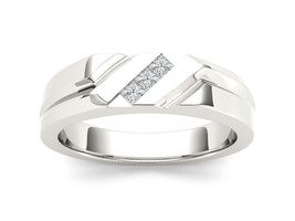 Authenticity Guarantee 
14K White Gold 0.15Ct TDW Princess Diamond Three Ston... - £1,015.17 GBP
