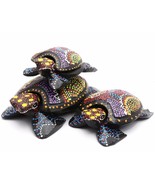 Colorful Hand-Painted Wood Sea Turtle Figurines - Full set or Individual... - £8.71 GBP+