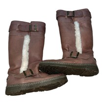 BearPaw Sz 9 Denali Women&#39;s Tall Leather/Shearling Boots - £26.85 GBP