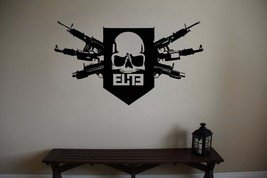 Black Ops Guns Skull Video Game Vinyl Wall Sticker 37&quot; w x 20&quot; h - £23.88 GBP