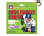 6x Packs Big League Chew Bubble Gum Swingin&#39; Sour Apple | 2.12oz | Fast ... - $17.63