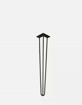 Hairpin Metal Table Legs Satin Black 2 Pack 28&quot; Base Plate and Hardware - $39.60