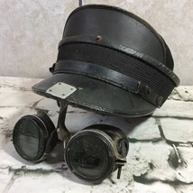 Vintage Handcrafted Hat W/ Welding Goggles Steampunk Dystopian Rare Grunge Moto - £154.79 GBP