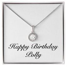 Happy Birthday Polly - Eternal Hope Necklace Personalized Name - £48.67 GBP