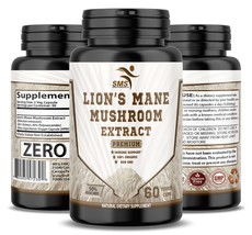 Lion&#39;s Mane Pills Mushroom Cognition Capsules (60 Veggie Capsules) 30% P... - $14.85