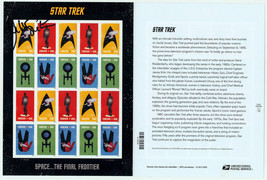 William Shatner SIGNED USPS 2016 Star Trek Stamp Sheet / USS Enterprise  - £116.28 GBP