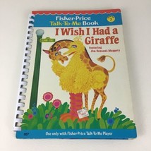 Fisher Price Talk To Me Book Sesame Street I Wish I Had A Giraffe Vintage 1978 - £11.80 GBP