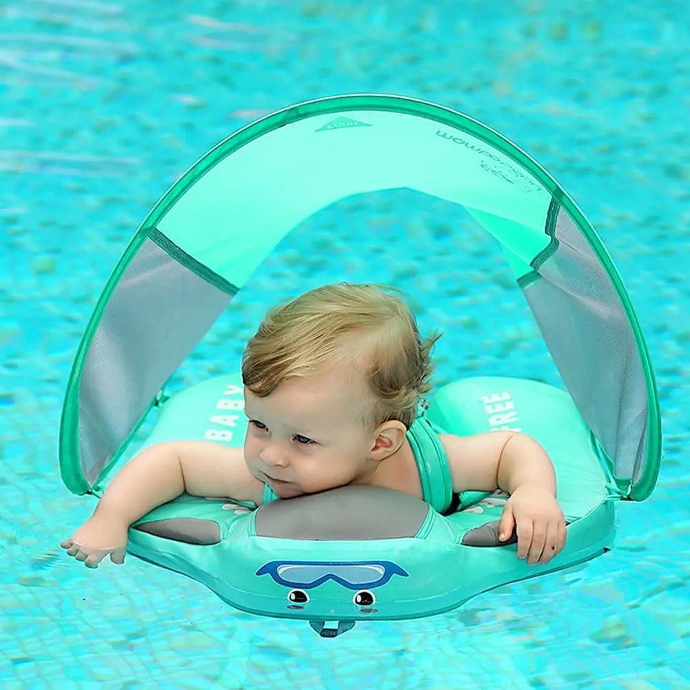 3-24 Months Baby Floats for Pool with Canopy Removable UPF 50+ UV Sun Protection - £79.64 GBP
