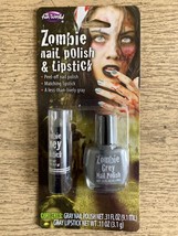 3 x Fun World Zombie GRAY Nail Polish &amp; Lipstick Set Make-up THREE Packs NEW - £14.17 GBP