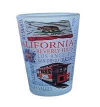 California Souvenir Shot Glass Frosted Trolley Golden Gate Santa Monica ... - £9.73 GBP