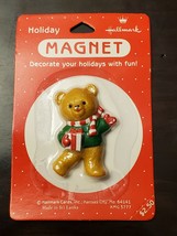 Hallmark Magnet Christmas Vintage Bear Holiday Fridge New on Card NOS - £6.28 GBP