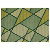 Dundee Deco Geometric Bathroom Mat - 35&quot; x 26&quot; Green Waterproof Non-Slip Quick D - £26.62 GBP