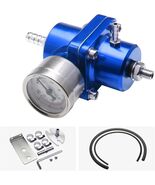 Adjustable Fuel Pressure Regulator With Gauge Hose 0-140 PSI Universal 6... - $41.99