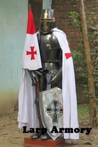 Larp Armory Dark Knight Crusader Wearable Full Suit Of Armor Halloween Costume - £717.72 GBP