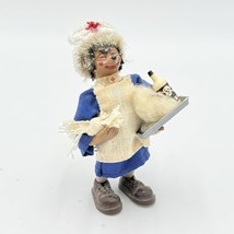 Vintage Peter Mecki 3.5&quot; Steiff Hedgehog Doll Nurse With Medicine Tray &amp;... - $67.50