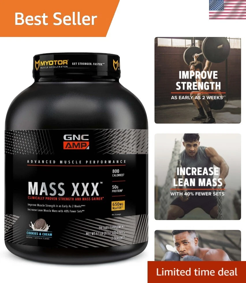 GNC -AMP- MASS XXX Clinically Proven Strength &amp; Mass Gainer (Cookies &amp; C... - $137.88