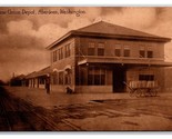 Union Ferrovia Depot Aberdeen Washington Wa Seppia DB Cartolina H28 - $10.20