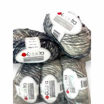 5 Skeins Gedifra Fashion Trend Gold Wool Yarn # 5016 Gray Silver Metallic - £37.36 GBP