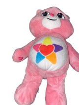 Care Bears Hopeful Heart Bear 8&quot; 2020 Plush Pink Rainbow B7 Rare Free Sh... - £8.63 GBP
