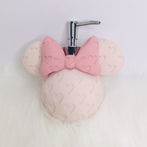 Disney Minnie Mouse Pink Heart Print Soap Lotion Dispenser With Pump - £21.57 GBP
