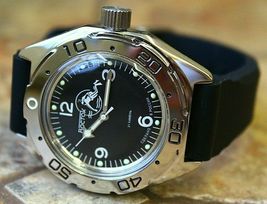 Russian Mechanical Automatic Wrist Watch Vostok Amphibian Diver 670919 - £94.80 GBP