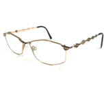 Cazal Eyeglasses Frames MOD.434 COL.856 Gold Black Geometric Wire Rim 54... - $177.28