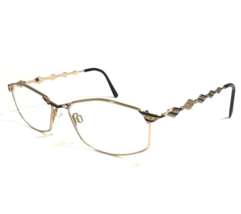 Cazal Eyeglasses Frames MOD.434 COL.856 Gold Black Geometric Wire Rim 54-16-135 - £138.46 GBP