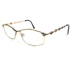 Cazal Eyeglasses Frames MOD.434 COL.856 Gold Black Geometric Wire Rim 54... - $177.28