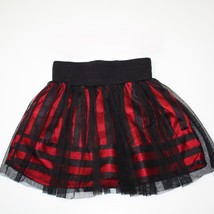 Disney D-Signed Girl&#39;s Red with Black Stripes &amp; Tulle Party Skirt size X... - £10.44 GBP