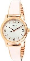 Timex Women s Stretch Bangle TW2R98400 Rose-Gold Stainless-Steel Quartz Watch - £56.44 GBP