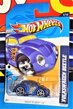 Hot Wheels 2012 Heat Fleet Series #151 Volkswagen Beetle Blue w/ OH5SPs - £3.11 GBP
