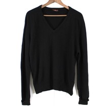 VTG 80s Nordstrom Womens XL Cashmere Sweater Black V-Neck Made In Hong Kong - £39.18 GBP