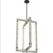 Nuvo Lighting 62-1551 Alta 112W 1 LED Pendant 18" x 28.38", Black with Gray Wood - $225.00