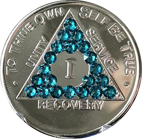 Zircon Turquiose Swarovski Crystal AA Medallion Year 1-56 or Month 1 2 3 6 9 18