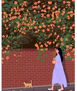 Cherok: Walk with a Cat (used 500 PC jigsaw puzzle) - $13.00