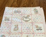 vtg handmade tied quilt baby blanket 44&quot;x37&quot; Jack in the Box VGC - £31.69 GBP