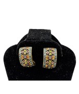 Heidi Daus Multicolored Crystal Earrings Kaleidoscope Haute Couture Huggie - $61.05 CAD